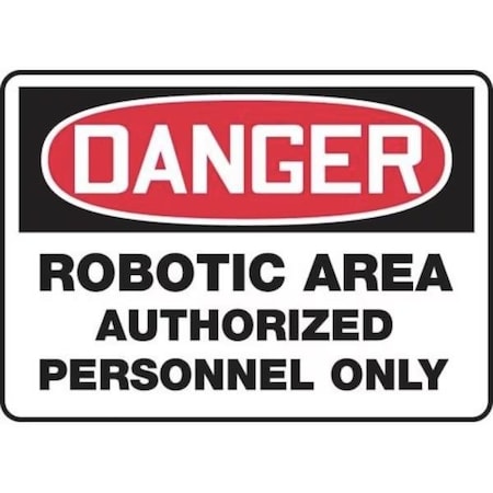Accuform OSHA DANGER SAFETY SIGN  ROBOTIC MEQM113VA MEQM113VA